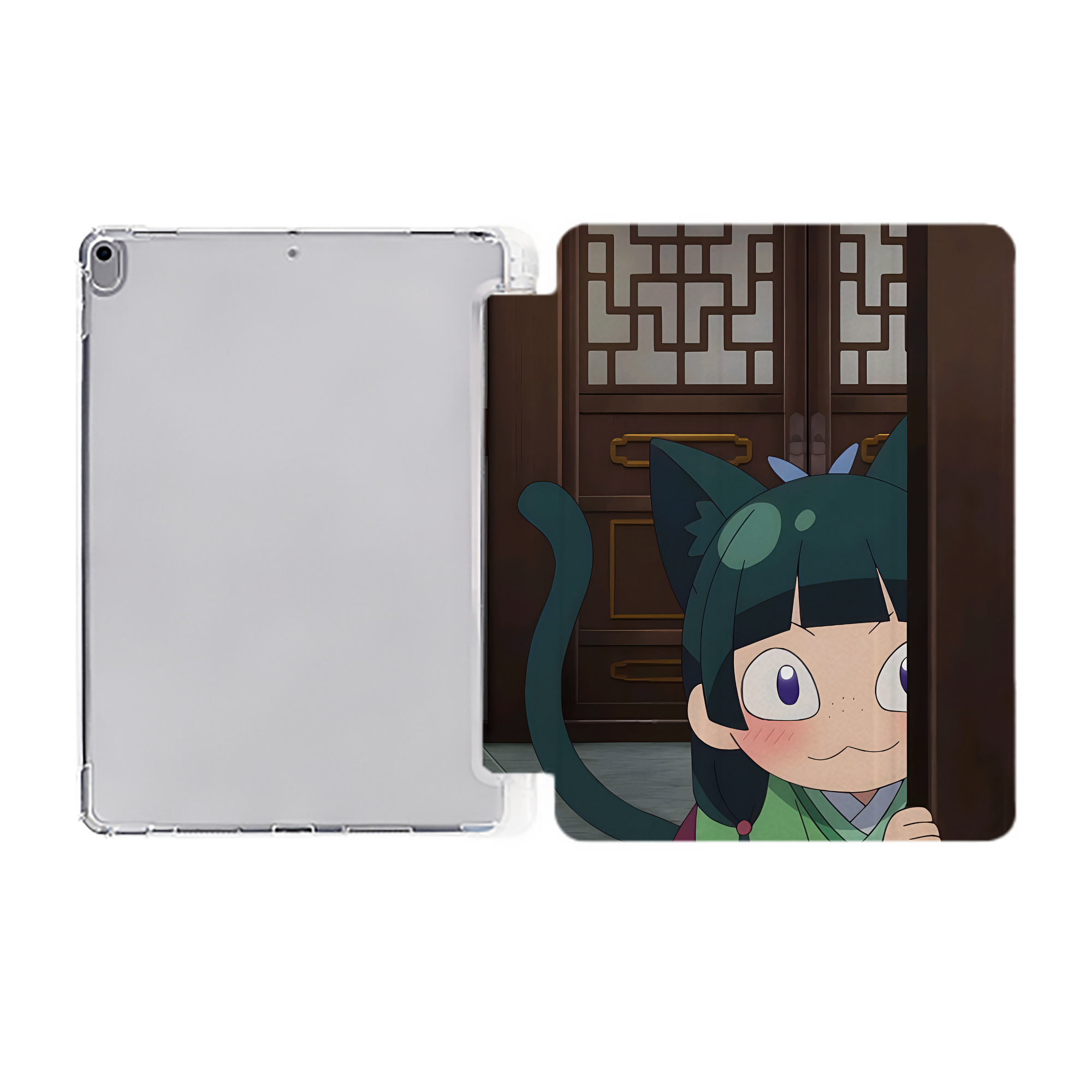 （画像用） 薬屋のひとりごと The Apothecary Diaries IPad ケース ペン収納付き 三つ折りスタンド PUレザー×シリコン 対応機種9.5/10.5/10.9インチ